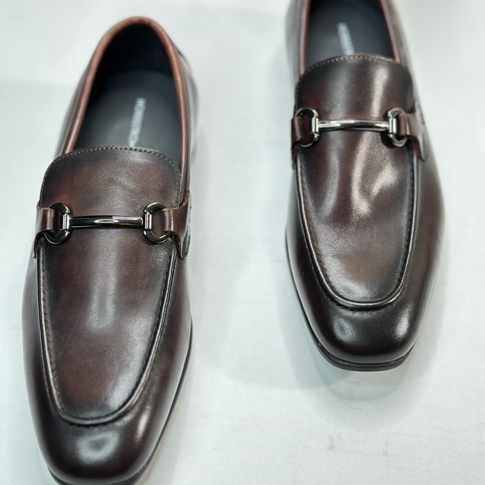 Nordstrom Men Brown Leather Carlson Bit Loafer Ortholite Comfort Sz 10.5 - Picture 3 of 14